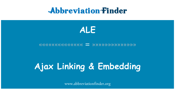 ALE: Ajax povezovanje & vdelava