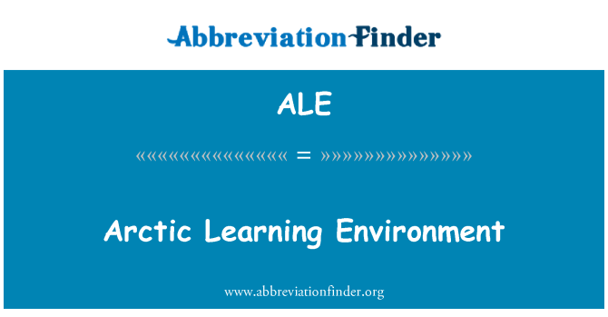 ALE: Ambiente de aprendizagem do Ártico