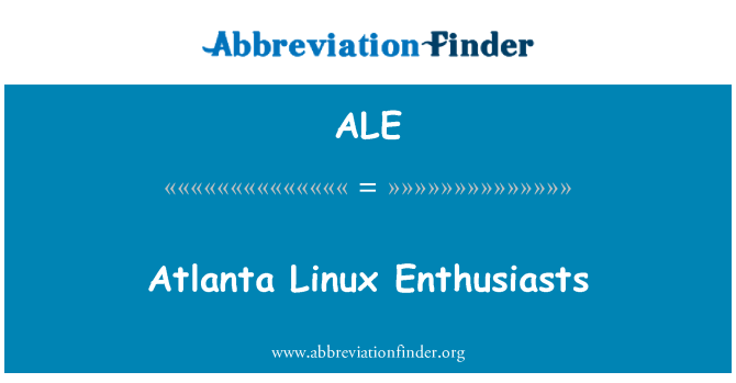 ALE: ผู้ที่ชื่นชอบ Linux แอตแลนต้า
