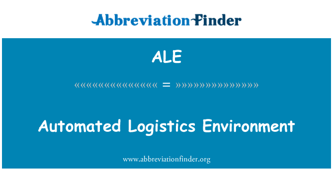 ALE: Ambiente di logistica automatizzata