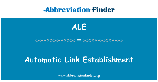 ALE: Automatisk Link etablering