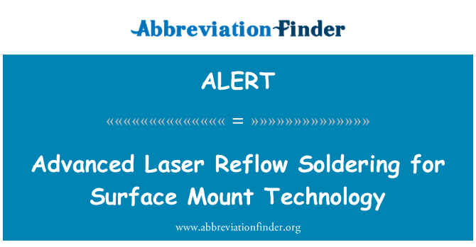 ALERT: Advanced Laser Reflow Soldering for Surface Mount Technology