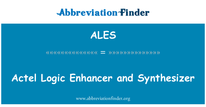 ALES: Actel logik Enhancer og Synthesizer