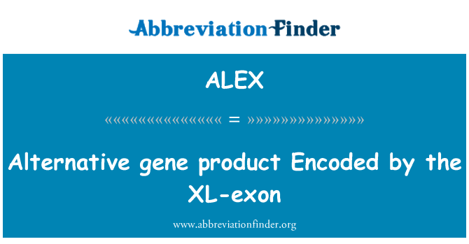 ALEX: מוצר חלופי ג'ין Encoded מאת XL-אקסון