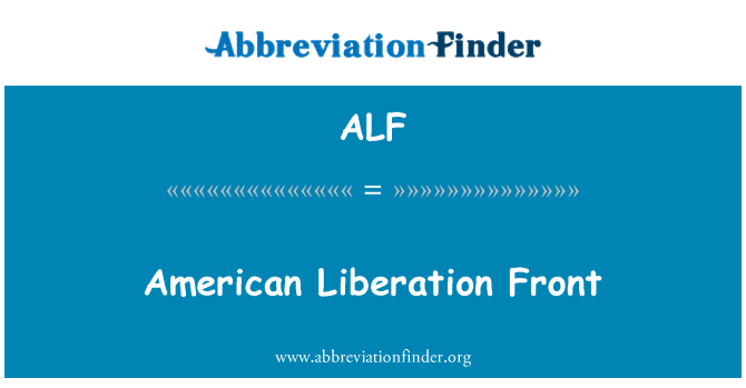 ALF: Flaen rhyddhad Americanaidd