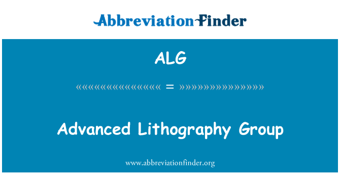 ALG: Расширенные группы литография