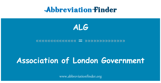 ALG: Асоциация на Лондон правителство
