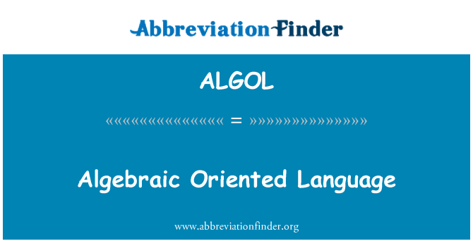 ALGOL: Algebraisk objektorientert språk