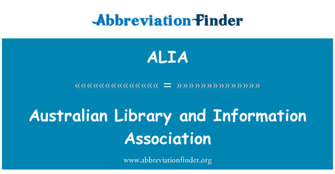 ALIA: Biblioteca australiana e informazioni associazione