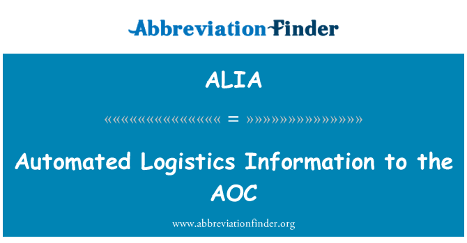 ALIA: Informasi otomatis logistik AOC