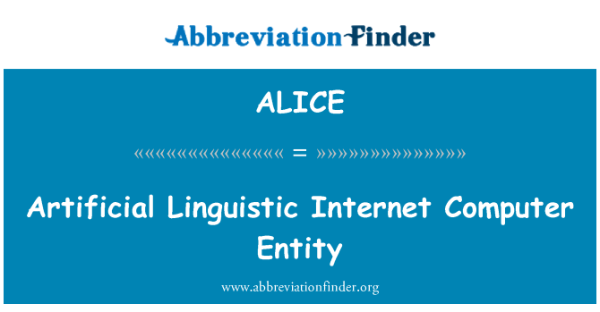 ALICE: Internet lingwistika artifiċjali kompjuter entità