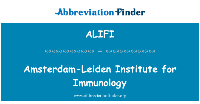 ALIFI: Enstiti Amstèdam-Leiden pou Immunologie