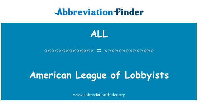 ALL: Lega Amerikan ta ' Lobbyists