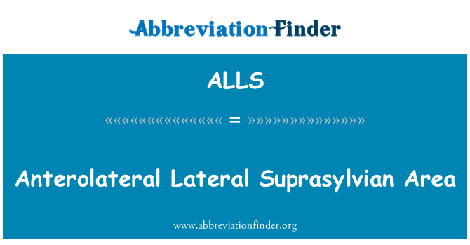 ALLS: Anterolateral Lateral Suprasylvian Area