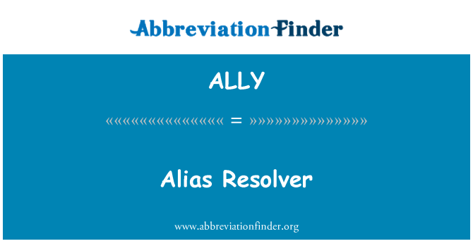 ALLY: Drosi enw arall