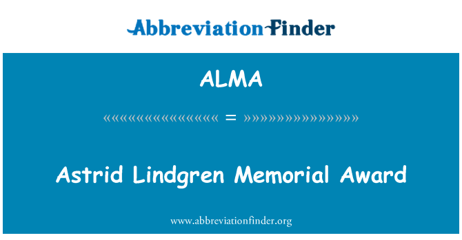 ALMA: Memoryal Lindgren Astrid pou prim