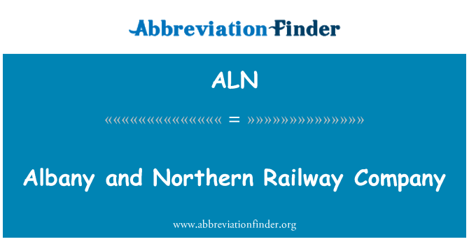 ALN: Albany och norra järnvägsbolag