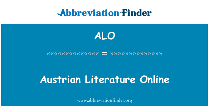 ALO: Austria kirjanduse Online