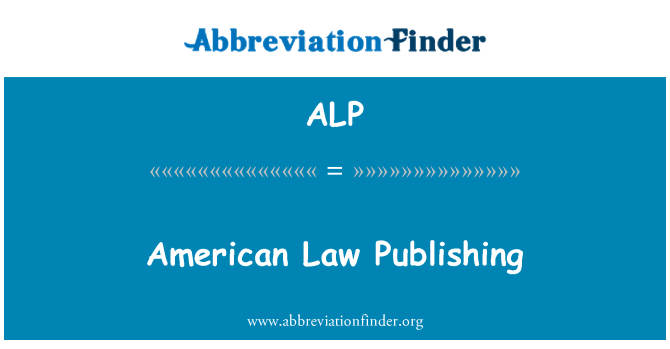 ALP: American Law Publishing