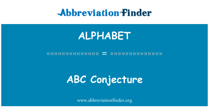 ALPHABET: ABC 추측
