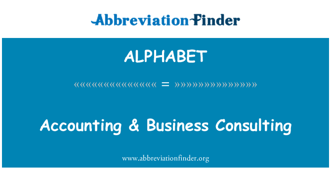 ALPHABET: Regnskabsmæssige & Business Consulting