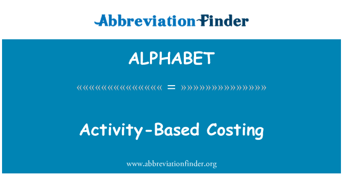 ALPHABET: Tevékenység alapú költségszámítás