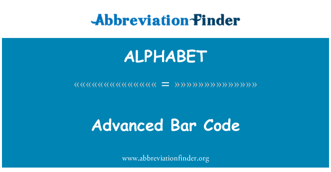 ALPHABET: Bar Code yang canggih