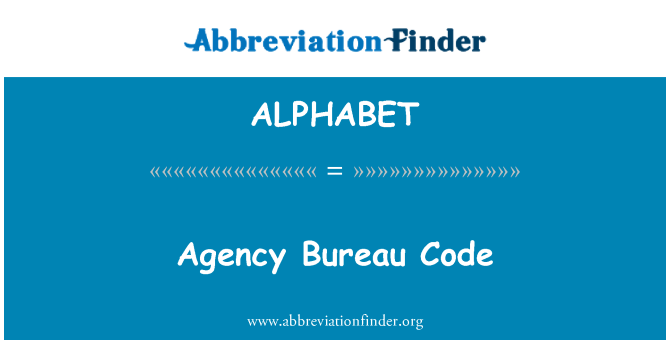 ALPHABET: Agence Bureau Code