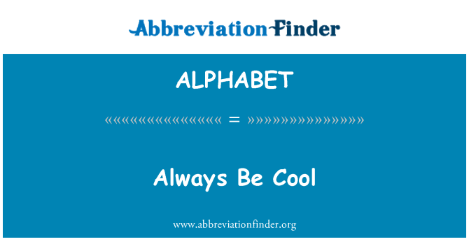 ALPHABET: Sentiasa Cool