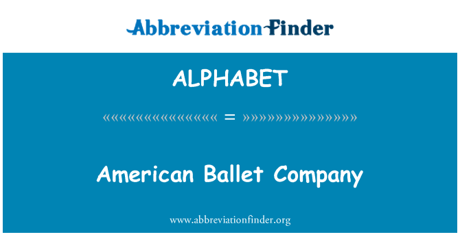 ALPHABET: American Ballet Company