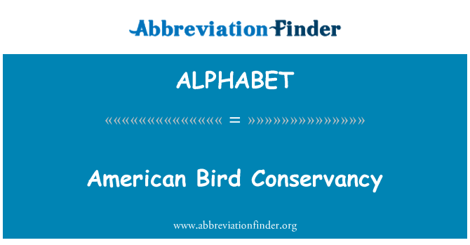 ALPHABET: Conservation zwazo Ameriken