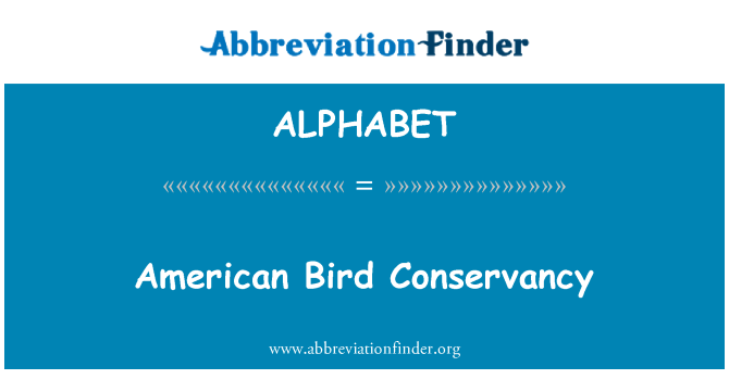 ALPHABET: Burung American Conservancy