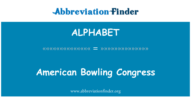 ALPHABET: Amerikanske Bowling Congress