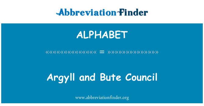 ALPHABET: Argyll와 Bute 위원회
