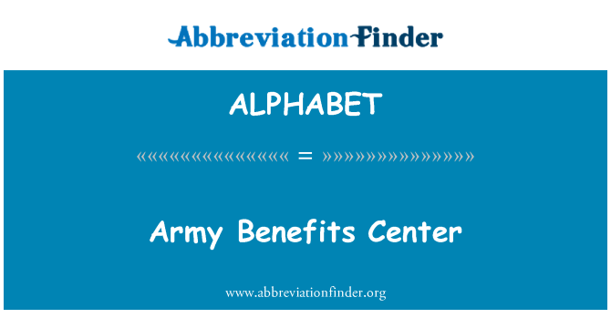 ALPHABET: Army etuja Center