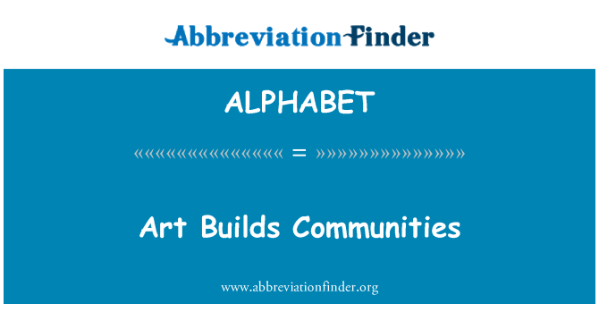 ALPHABET: Art construit des communautés