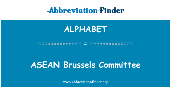 ALPHABET: ASEANIN Brysselin valiokunta