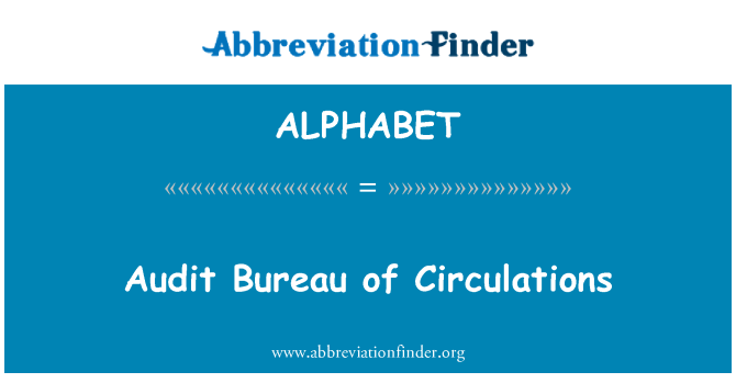 ALPHABET: Biroul de audit al tirajelor