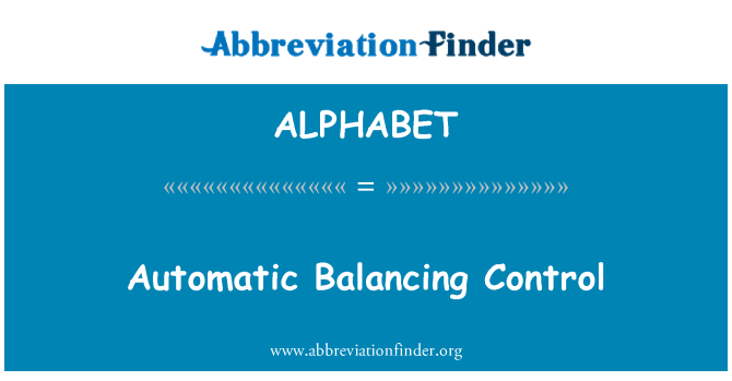 ALPHABET: 自動平衡控制