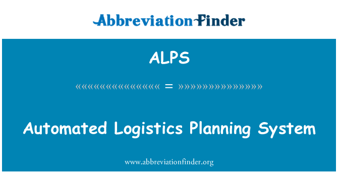 ALPS: Automatisiertes System für die Logistikplanung