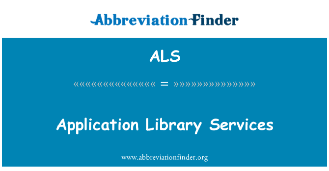 ALS: Applicazione libreria servizi