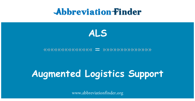 ALS: Augmented logistieke ondersteuning