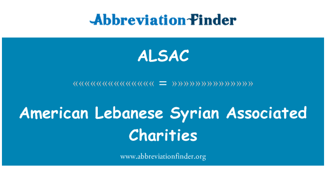 ALSAC: Libanesische syrischen zugeordneten karitative