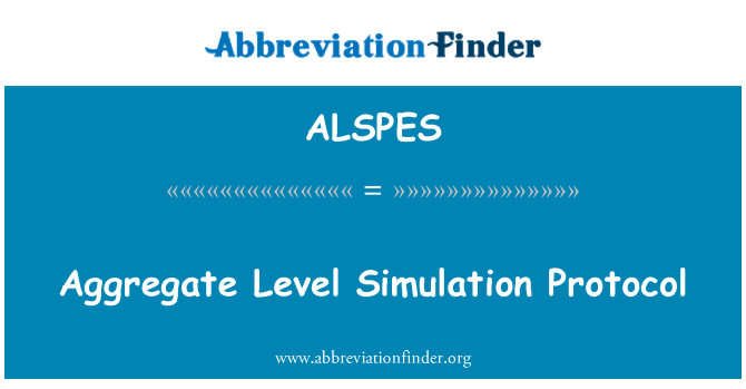 ALSPES: Total Simulation kiyè pwotokòl