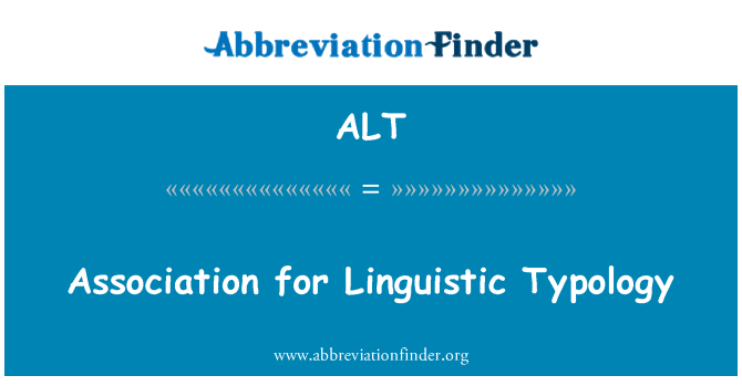 ALT: Asociace pro Typologická klasifikace jazyků
