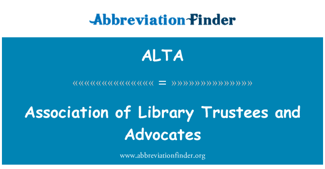 ALTA: Association of Library Trustees and Advocates