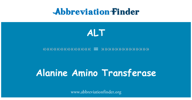 ALT: Transferase อะมิโนอะลานีน