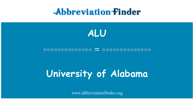 ALU: Alabamas universitātē