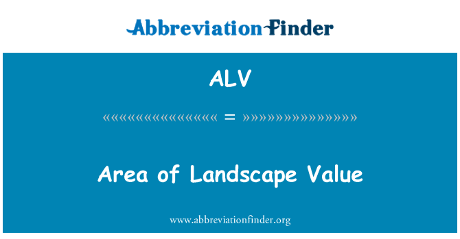 ALV: Gebied van landschap waarde