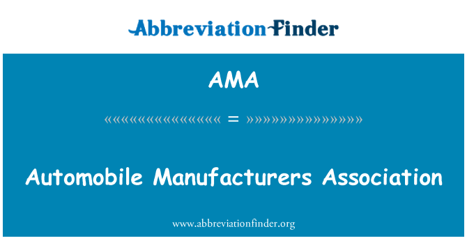 AMA: Asociace výrobců automobilů